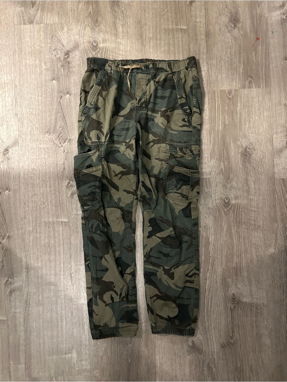 Wrangler Youth Camouflage Cargo Pants - Green & Brown Size 16